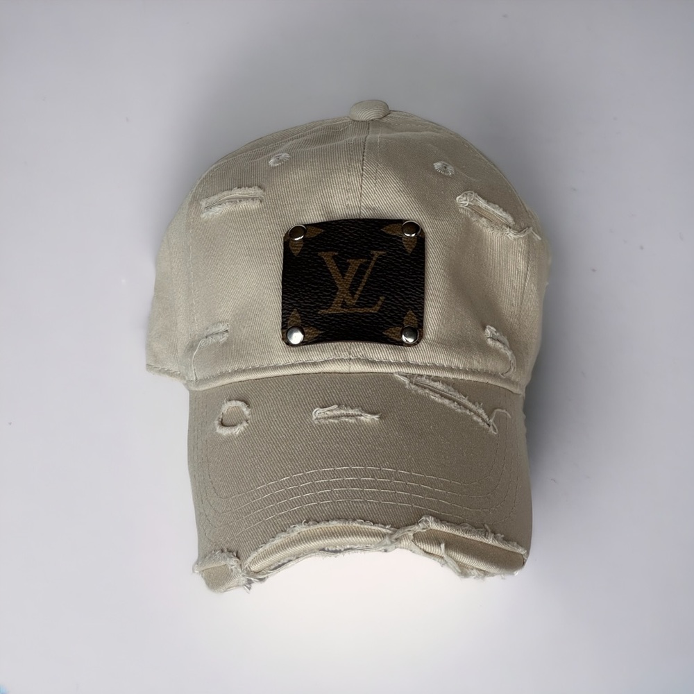Distressed Baseball Cap w/ Luxe Patch